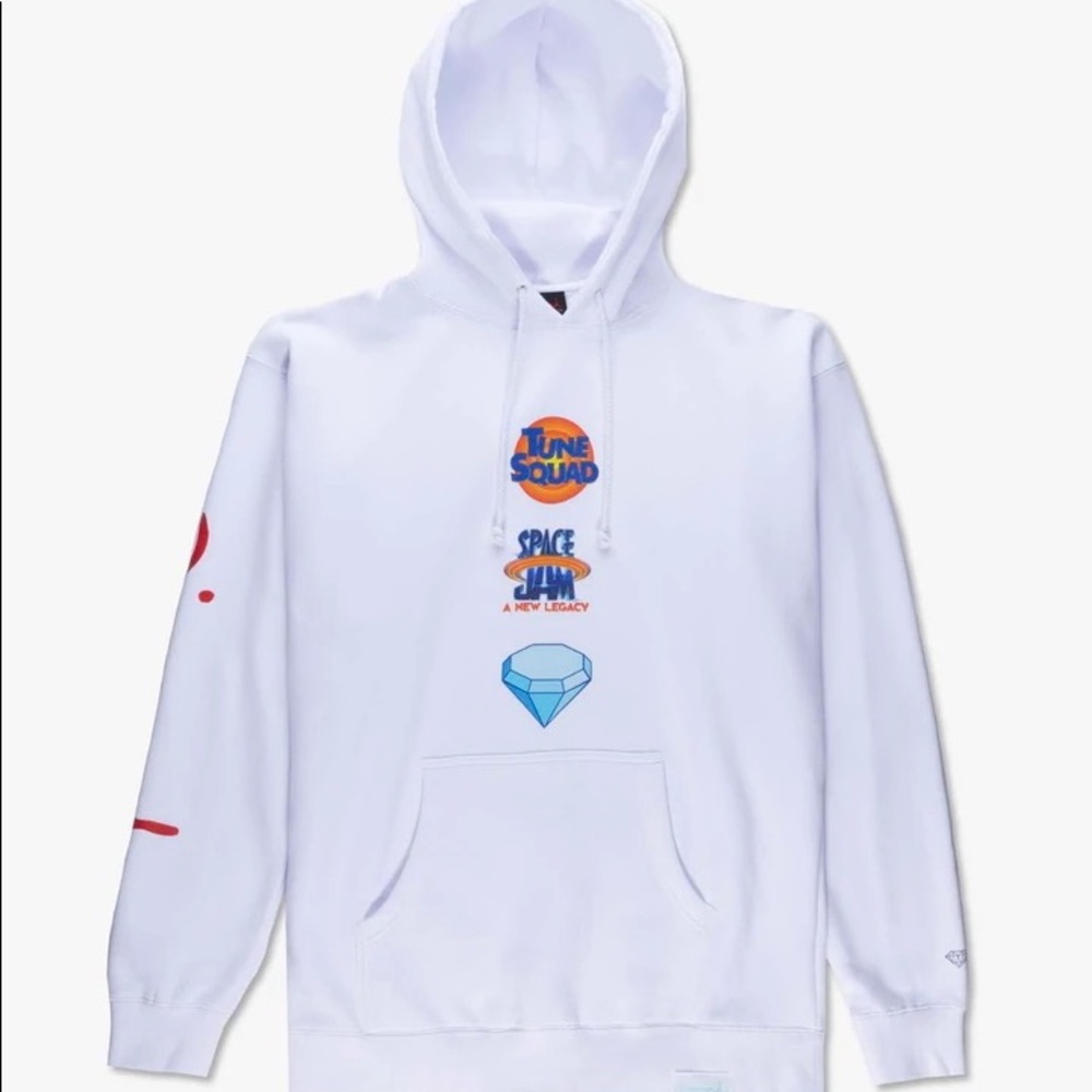 Limited Edition Diamond Supply Co. Hoodie Space Jam Hook Shot White